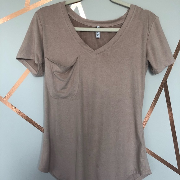 SHADES OF GREY Suede T Shirt - Picture 1 of 1